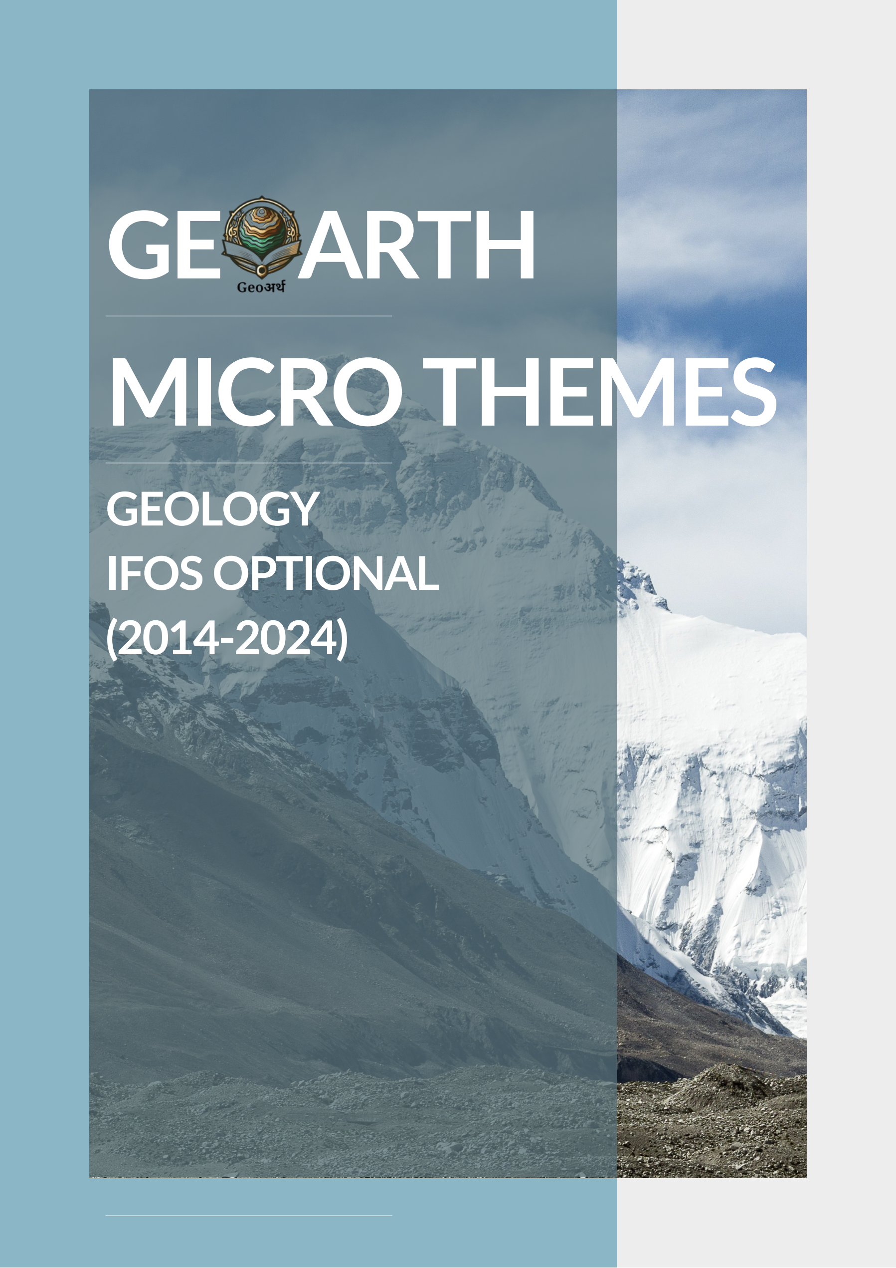 GeoArth IFoS Geology Optional Microtheme Analysis Book Cover 2014-2024